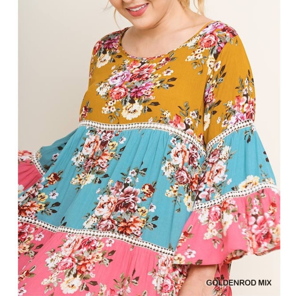 SOLD OUT Boho Hippie Babydoll Swing Dress - Picture 3 of 3